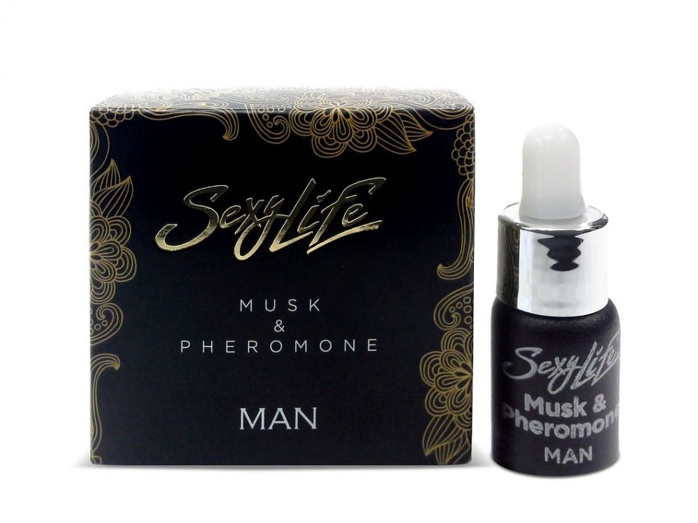 Мужские концентрированные духи с феромонами, мускусом и афродизиаками "Sexy Life/ Musk&Pheromone", 5 мл